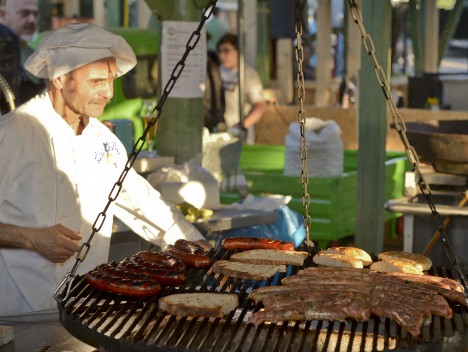 Grill im Biergarten